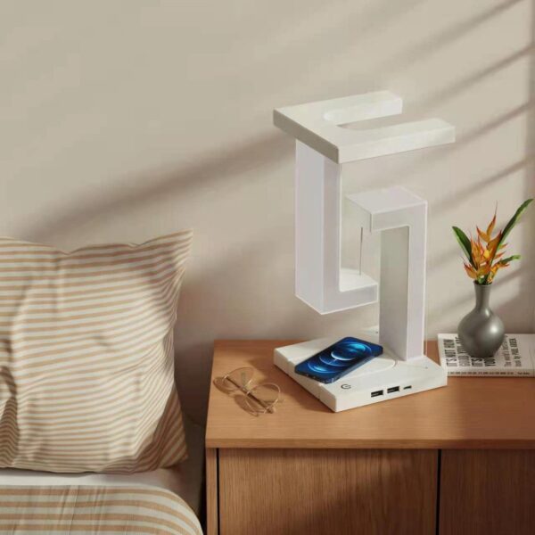 Creative Smartphone Wireless Charging Suspension Table Lamp Balance Lamp Floating For Home Bedroom - Image 8